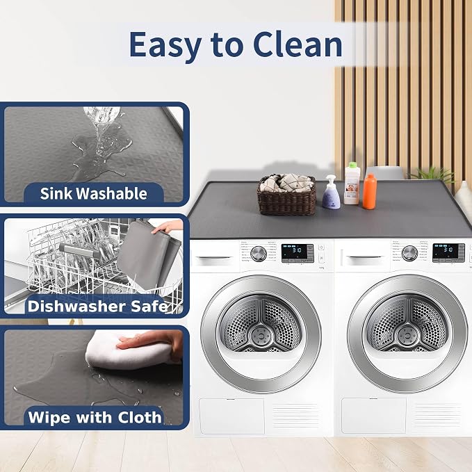 54" x 27.5" Silicone Washer Dryer Countertop Mat - Image 4