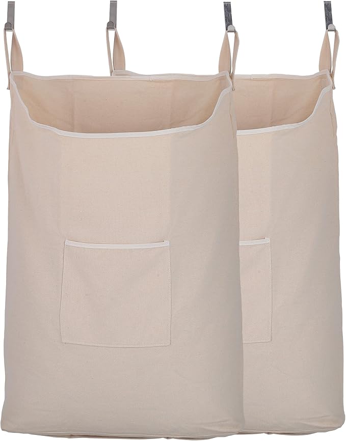 2 pack Laundry Collector, Laundry Hamper, Door Hanging Laundry bag by GORISEN
