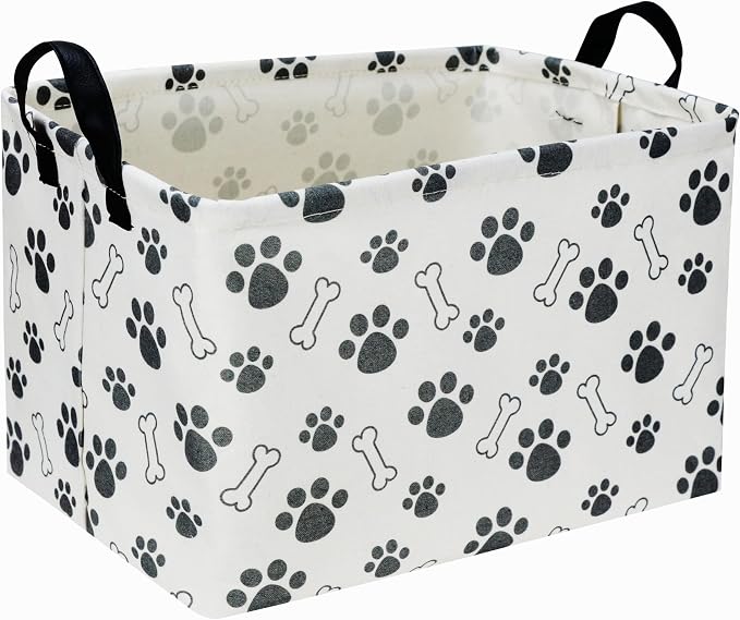 Rectangular Dog Basket, Dog Toy Bin, Dog Storage Basket Organizer.Waterproof PE by Sanjiaofen