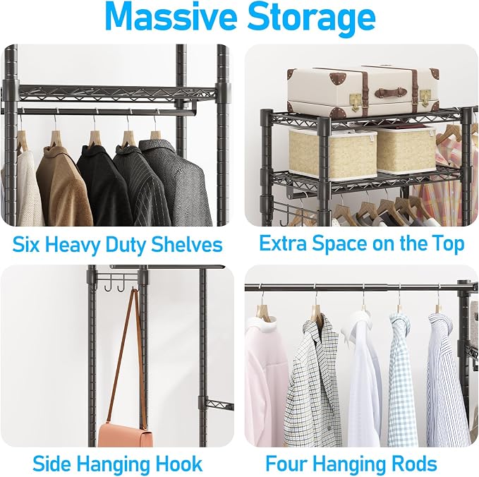 Homdox Heavy Duty Garment Rack - Image 7