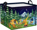 Night Camping Laundry Hamper Picnic Large Storage Basket Bonfire Collapsible by HUUMONSS