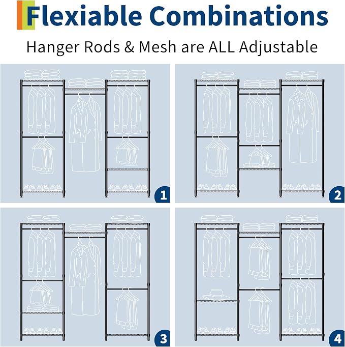 Freestanding Clothes Rack Garment Racks - Image 6