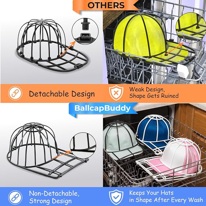 BallcapBuddy Hat Washer for Washing Machine, Cap Washer, Baseball Cap Washers - Image 3