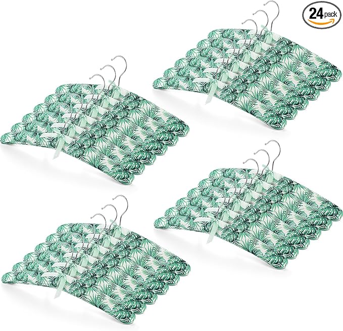 Jetec 24 Pieces Satin Padded Hangers by Jetec