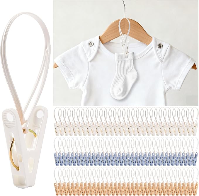 90Pcs Windproof Plastic Clothes Drying Clips by Unknown