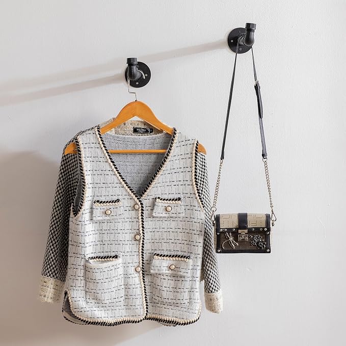 Industrial Wall Pipe Clothes Bar - Image 2