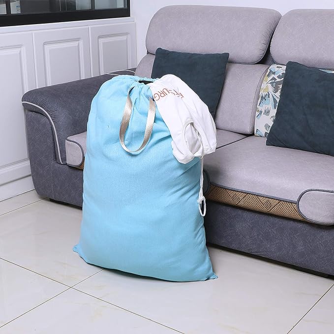 Heavy Duty Laundry Bag with Drawstring and Handle, Extra Large Travel Dirty - Image 7