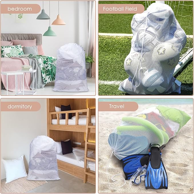Meowoo Large Mesh Laundry Bag, 27×36inch Heavy Duty Mesh Laundry Bags - Image 6