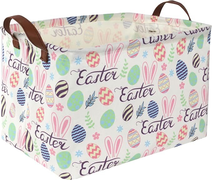 Rectangular Easter baskets, Kids Easter Basket Organizer.Cute Storage Basket by Sanjiaofen