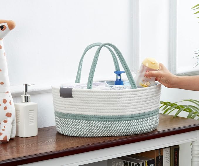 DECOMOMO Baby Caddy Organizer, Diaper Caddy Basket, Baskets - Image 9