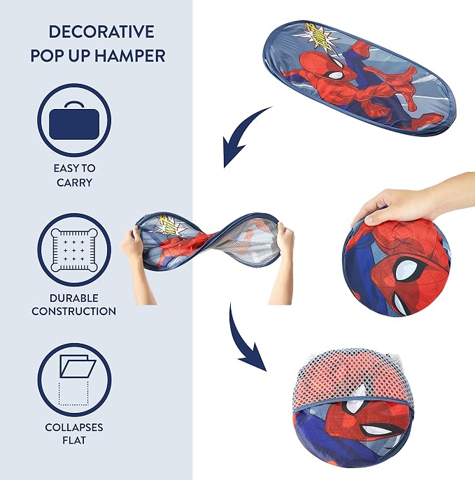Idea Nuova Spiderman Pop Up Hamper - Image 2
