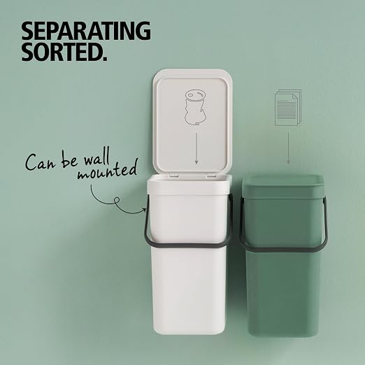 Brabantia Sort & Go Kitchen Recycling Bin | M / 6.6 Gal / 25L | Dark Gray | - Image 6