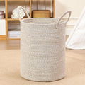60L Large Woven Laundry Basket Hamper, 100% Natural Cotton Rope, Handwoven & by Romea+Lutiss