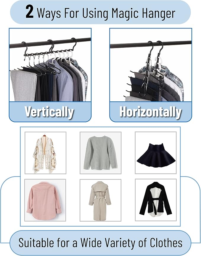 Mr. Pen- Space Saving Hangers for Clothes, Bulk Plastic Multi Clothes Hangers - Image 4