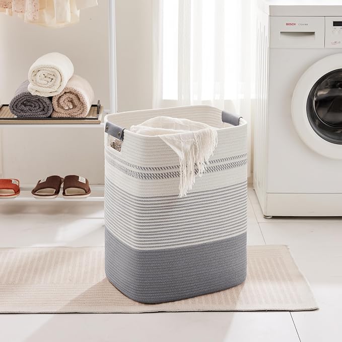 85L Tall Laundry Hamper with Handles - Image 3