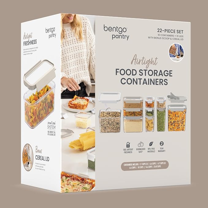 Bentgo Pantry - 22-Piece Airtight Food Storage Containers, Locking Lids - Image 8