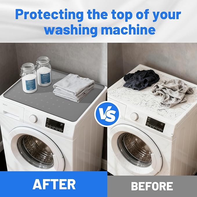 1 Pack 26" x 18" Washer and Dryer Topper, Silicone Washer Dryer Countertop - Image 3