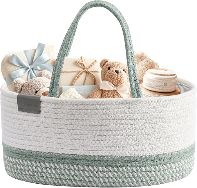 DECOMOMO Baby Caddy Organizer, Diaper Caddy Basket, Baby Baskets by DECOMOMO