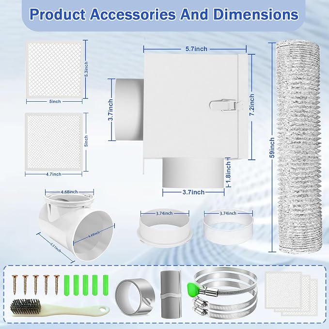 Dryer Lint Trap, Indoor Dryer Vent Kit - Image 2