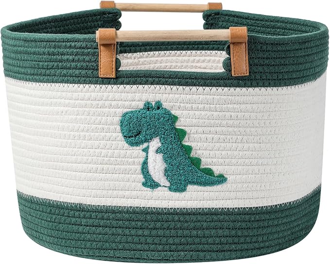 Large Blanket Basket 35L Cotton Rope Basket by Unknown
