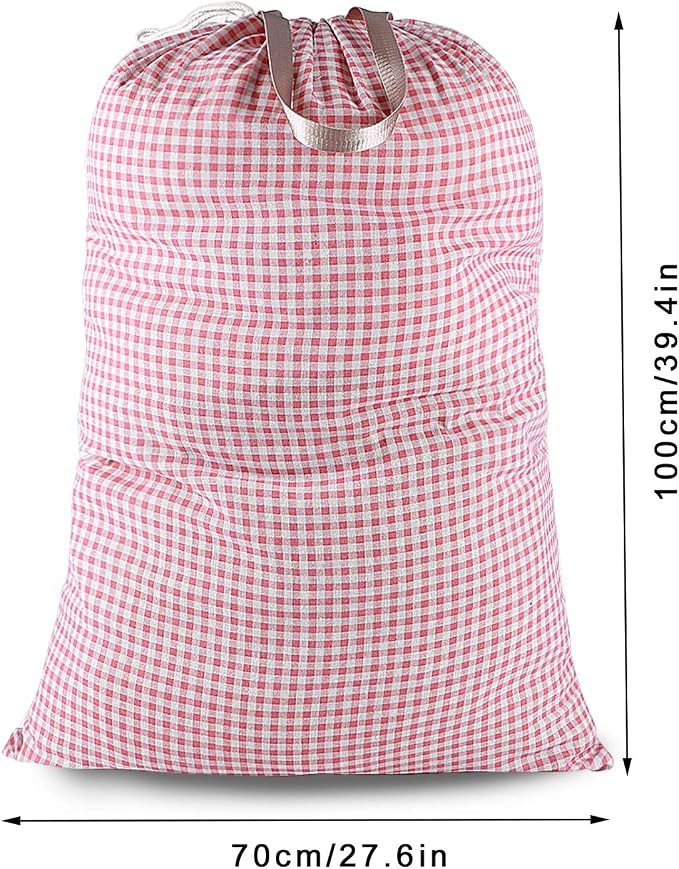 Extra Large Laundry Bag with Drawstring and Handle, Heavy Duty Travel Dirty - Image 2