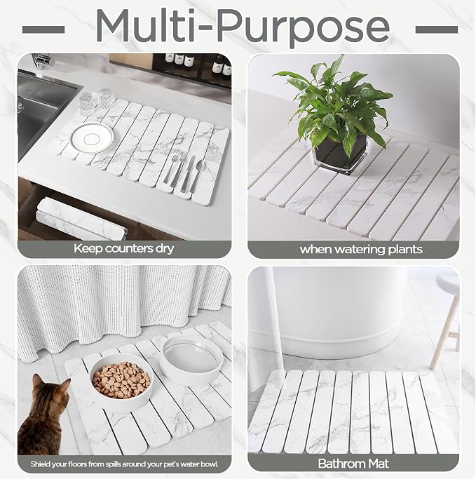 Stone Drying Mat for Kitchen Counter, Quick Dry Stone Mat Kitchen - Image 5