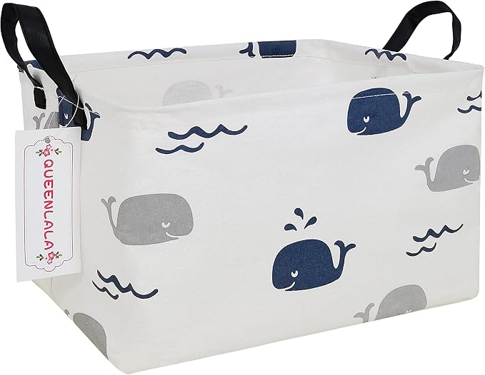 QUEENLALA Rectangular Laundry Hamper/Foldable Nursery Laundry Basket by QUEENLALA