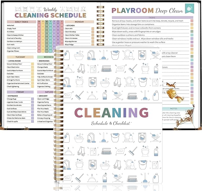 Adhd Cleaning Planner for Adults Women, Cleaning Schedule and Checklist by KamoyPlanner