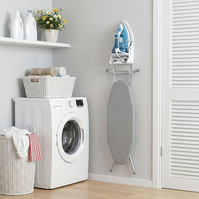 DOUBLE 2 C Ironing Board Hanger Wall Mount Electric Iron Holder Iron and - Image 6