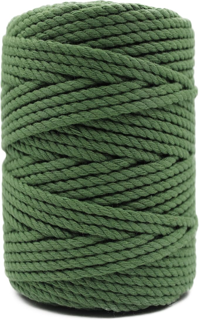 3 Ply Twisted Macrame Cord 3mm x 109Yards 100% Natural Cotton Like Macrame Rope - Image 4