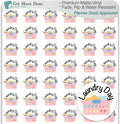 Laundry Day Planner Stickers – 54 Mini Vinyl Labels by GetSheetDone