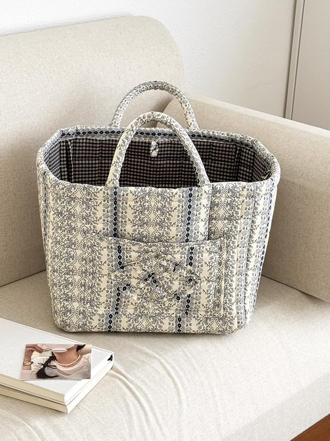 Storage Basket Boho Fabric Large Collapsible Floral Laundry Nursery Hamper by Ankick