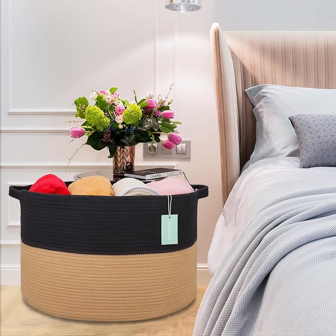 Extra Large Blanket Basket 87L, Laundry Hamper, Baby Nursery Hamper - Image 7