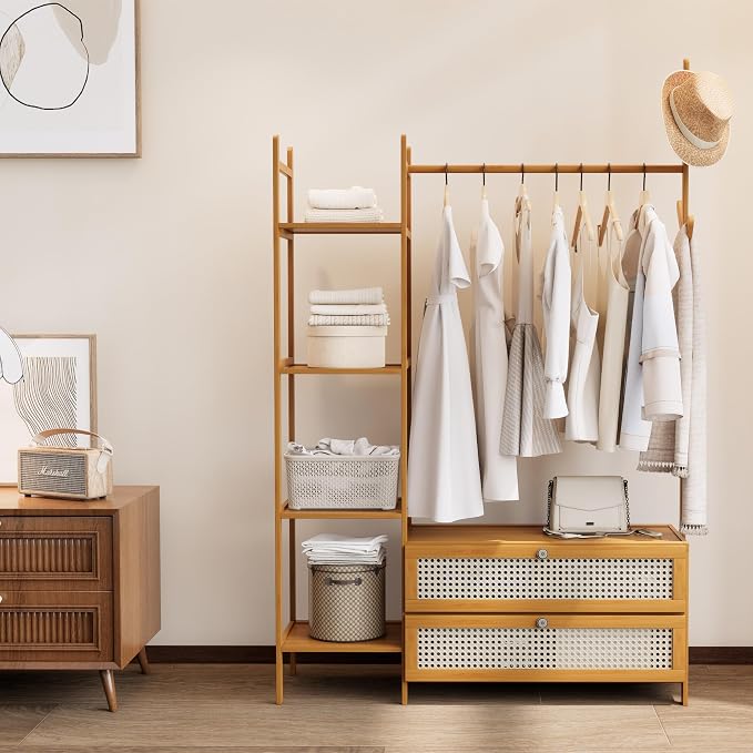 Bamboo Clothes Rack, Garment Rack - Image 2