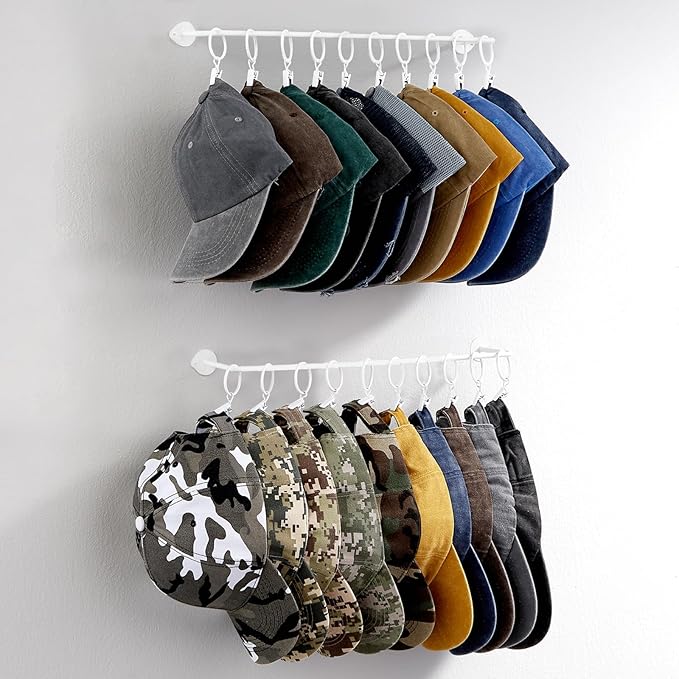 Viklluyr Hat Wall Rack Cap Organizer: Baseball Hat Racks Display Holder by Viklluyr