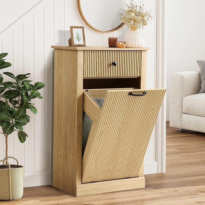 Grepatio Tilt Out Laundry Hamper Cabinet, 11 Gallon Hidden Laundry Hamper by Takesyoutohaveawonderfullife