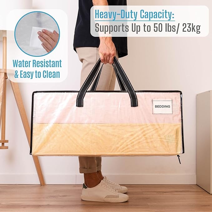 VENO 2 Pack Heavy Duty Moving Bags, Christmas Storage Bins - Image 5