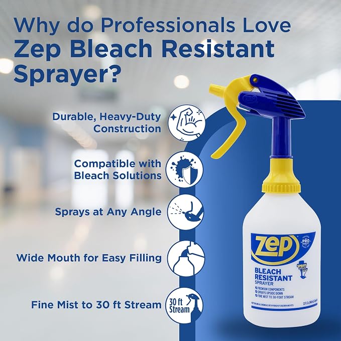 Zep Bleach Resistant Professional Sprayer Bottle - 32 oz - ZUPRO2-30 Foot - Image 4