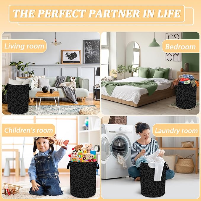 Laundry Hamper, Oxford Waterproof Foldable Clothes Storage Bin, Toy Organizer - Image 7
