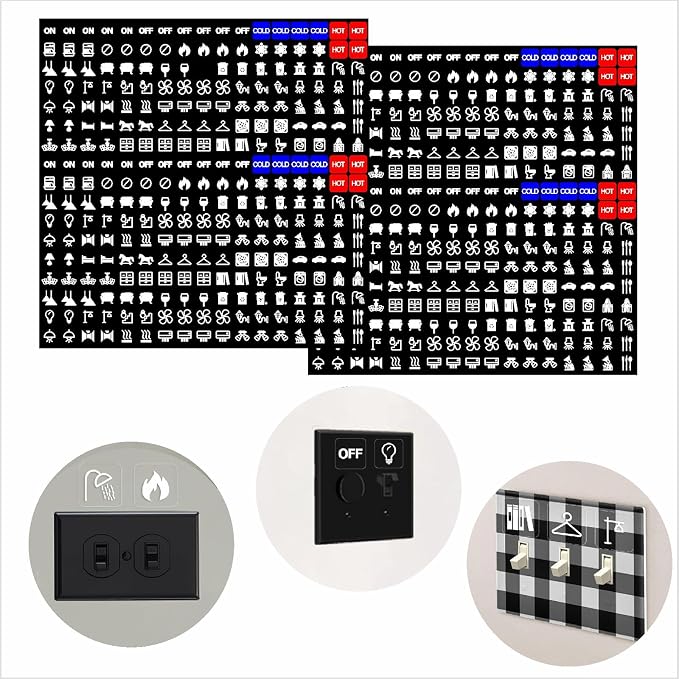 578PCS Light Switch Decals Transparent Light Switch Labels Stickers Waterproof by Unknown