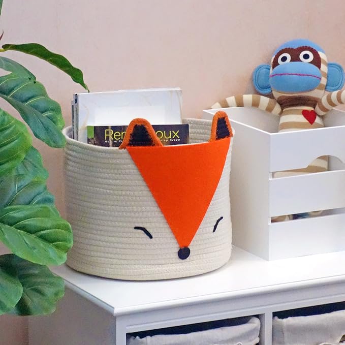 T&T Homewares Orange Fox Storage Basket - Image 2