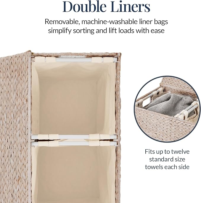 Best Choice Products Large Double Laundry Hamper - Image 5