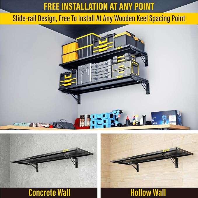 1.2x3ft Adjustable Rail Type Folding Storage Rack Shelf, Suitable - Image 6