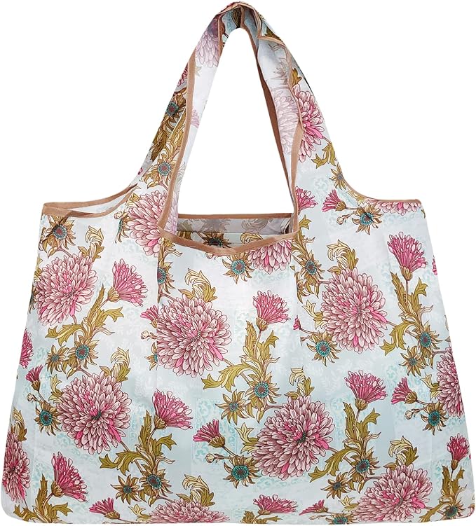 allydrew Large Foldable Tote Nylon Reusable Grocery Bag - Image 4