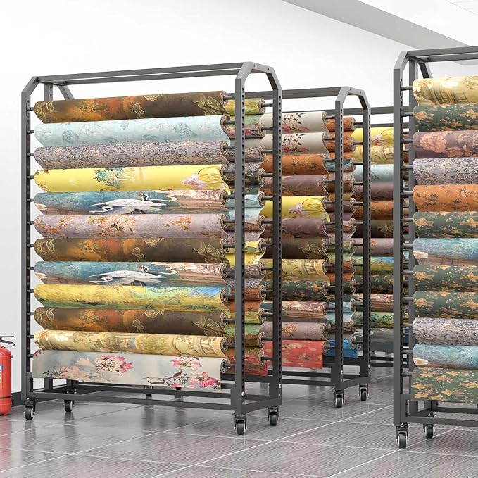 Commercial Fabric Roll Storage Rack - Image 2