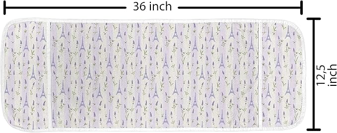 Ambesonne Paris Microwave Oven Cover, Floral Arrangement - Image 2