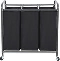 STO STO Laundry Sorter 3 Section, 3 Bag Clothes Hamper, Rolling Laundry Cart by STOSTO