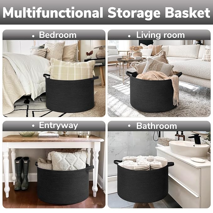 Goodpick Large Blanket Basket, Kids Toy Storage Organizer Bins - Image 6