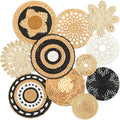 Tatuo 11 Pcs Boho Wall Basket Decor Decorative Bulrush Woven Basket Wall Decor by Tatuo