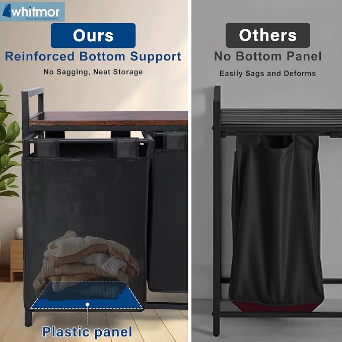 Whitmor Laundry Sorter, 138L Laundry Hamper - Image 7